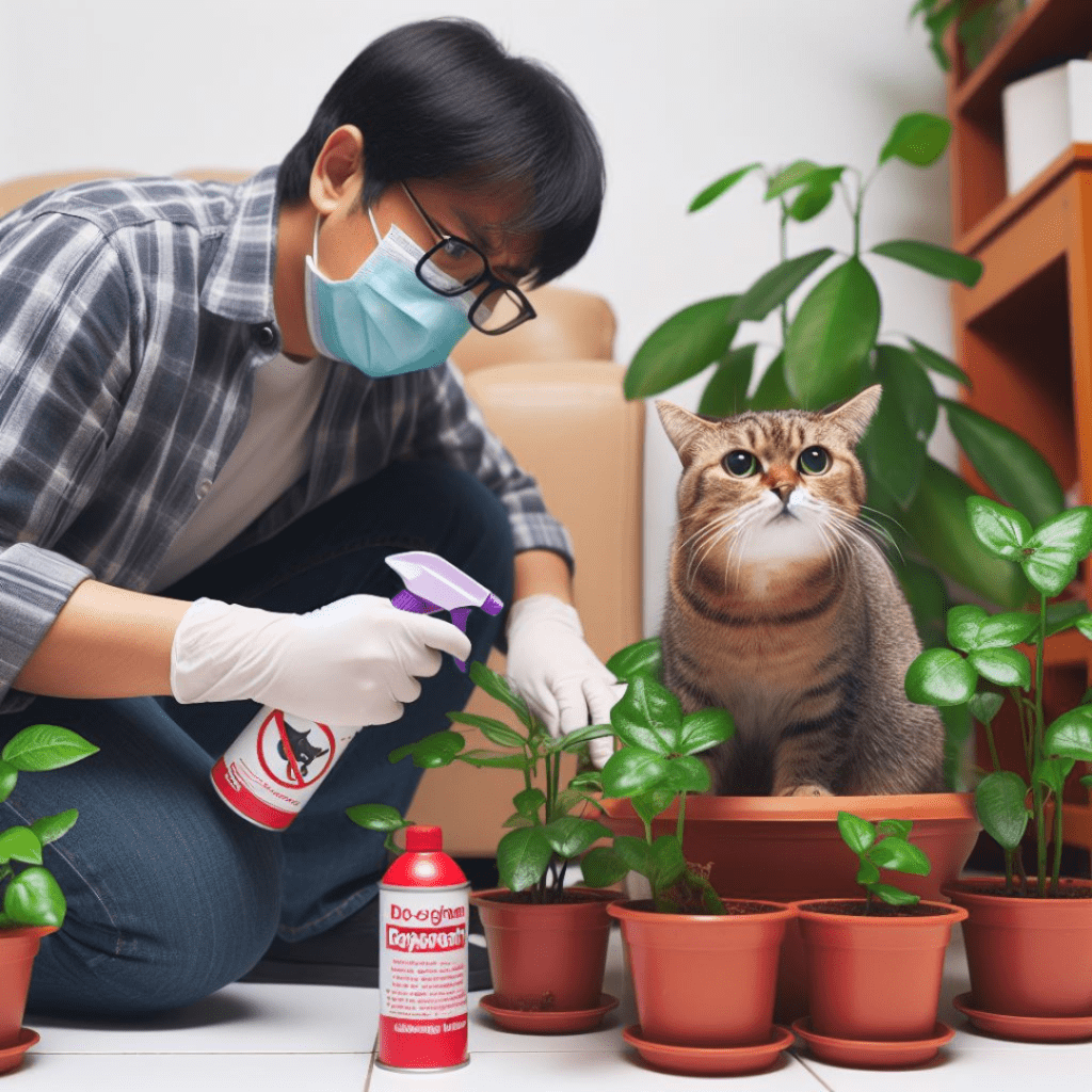 Stop cat 2024 from eating plants